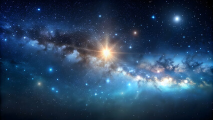 Fototapeta premium Dark background with a starry space scene, space, stars, galaxy, universe, cosmic, astronomy, night, celestial