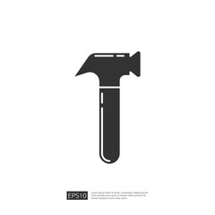 Hammer Icon Style Black and White Vector Illustration