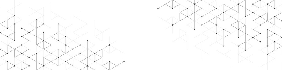 Graphic design element for web page or banner with a geometric pattern of triangle shapes