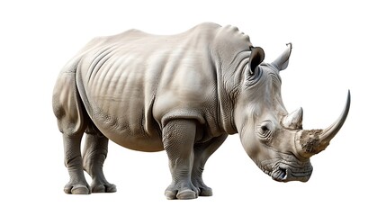 Obraz premium close up of rhino isolated on white