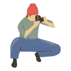 Photographer Character Illustration