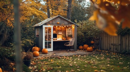Cozy Autumn Cabin in the Woods