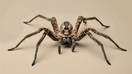 Fototapeta premium Wolf Spider isolated on background