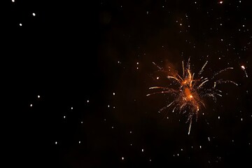 Fototapeta premium banner template with firework on black background