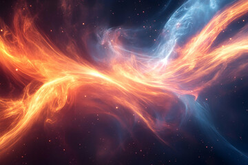 Fototapeta premium Abstract Space Background with Swirling Nebulae and Stars