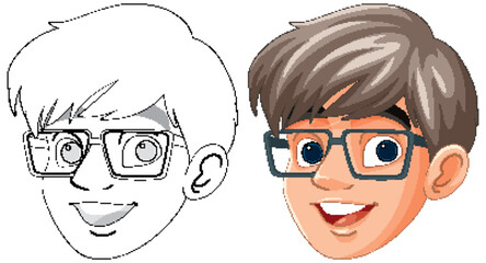 Smiling Boy with Glasses