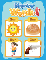 Rhyming Words Educational Poster