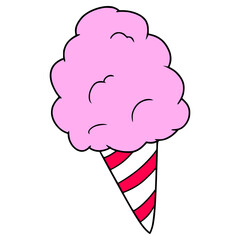 cotton candy illustration hand drawn isolated vector