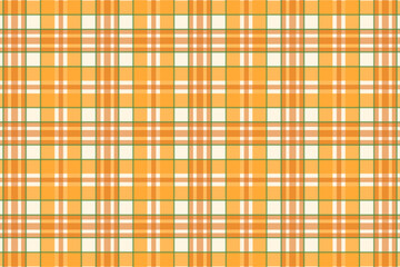 Checkered orange green print. Blanket, shirt, bedspread, country style, rural, rustic, picnic, plaid, abstract square pattern design for background. Vector illustration