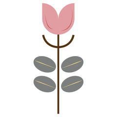 Fototapeta premium Mid Century Flower Illustration