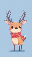 Fototapeta premium Merry Christmas cartoon plane Christmas illustration wallpaper