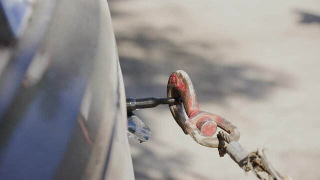 preparing for towing breakdown car