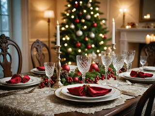 Elegant Christmas Table Setting: A Sophisticated Holiday Celebration
