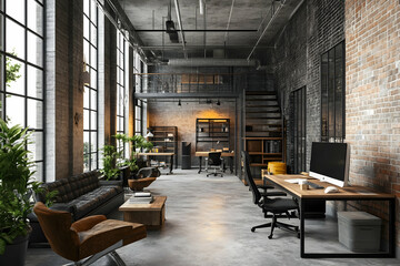 Industrial Loft Office Interior Design
