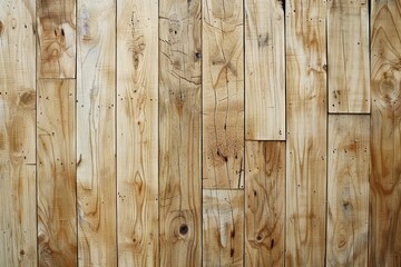 Naklejka premium Natural wood planks forming rustic wooden wall background texture