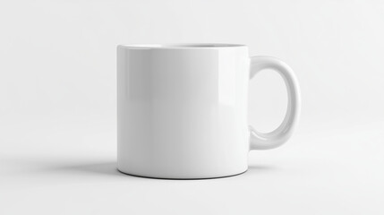 Obraz premium White coffee mug isolated on a solid white background. isolated on a solid white background. Illustrations 