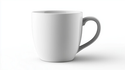Obraz premium White coffee mug isolated on a solid white background. isolated on a solid white background. Illustrations 