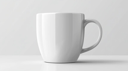 Obraz premium White coffee mug isolated on a solid white background. isolated on a solid white background. Illustrations 
