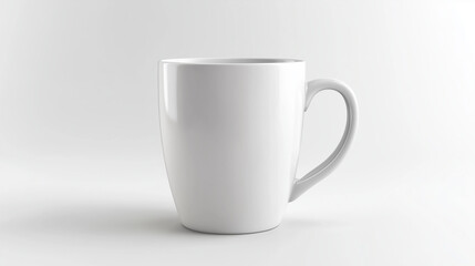 Fototapeta premium White coffee mug isolated on a solid white background. isolated on a solid white background. Illustrations 