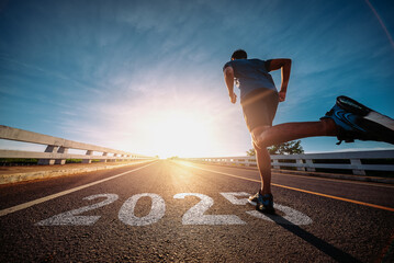 Starting to new year,The readiness of leaders, vision and new ideas are beginning in 2025.Concept...