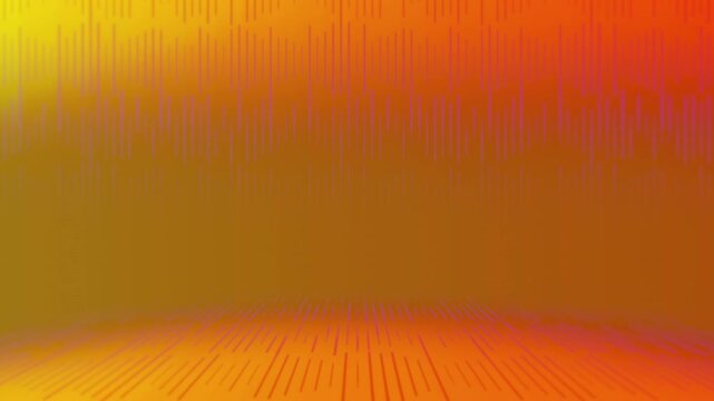 Abstract and dynamic, this colorful image features a gradient background with horizontal lines in shades of orange and yellow. The imperfect alignment adds to its vibrant and lively composition