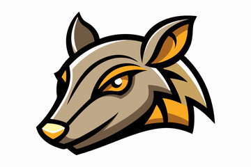 Armadillo head mascot logo design vector illustration