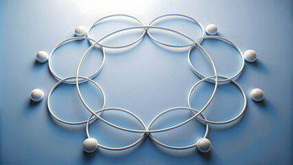 Interconnected circles symbolizing the flow of thoughts, interconnected, circles, thoughts, network