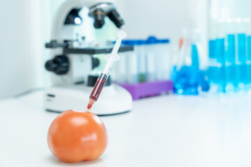 check chemical food residues in laboratory. Control experts inspect quality of fruit, scientists...