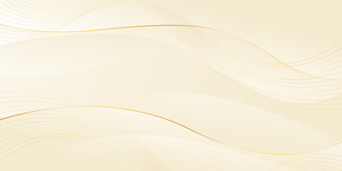 Abstract luxury background. Elegant beige modern wallpaper with wave shapes. Vector illustration. Suitable for web design, pages, templates, banners, and others