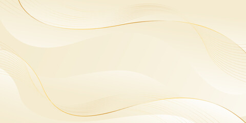 Abstract luxury background. Elegant beige modern wallpaper with wave shapes. Vector illustration. Suitable for web design, pages, templates, banners, and others