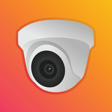 CCTV ELEMENT,CCTV FLAT DESIGN,VECTOR CCTV,CCTV SMART HOME ON GRADIENT BACKGROUND