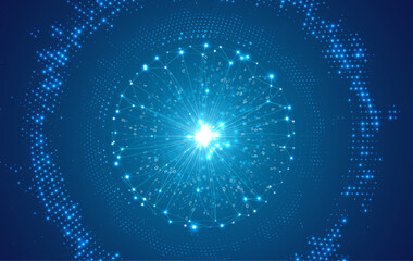 Obraz premium Abstract infographics visualization. Big data code representation. Futuristic network or business analytics. Graphic concept for your design.