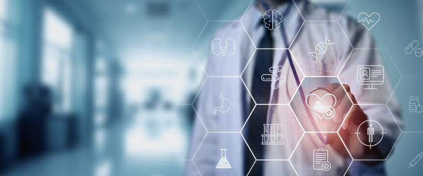 Personalized healthcare technology concept. Personalized medicine, precision medicine,advanced healthcare tailored to the genetic, environmental, and lifestyle factors of individual patients.