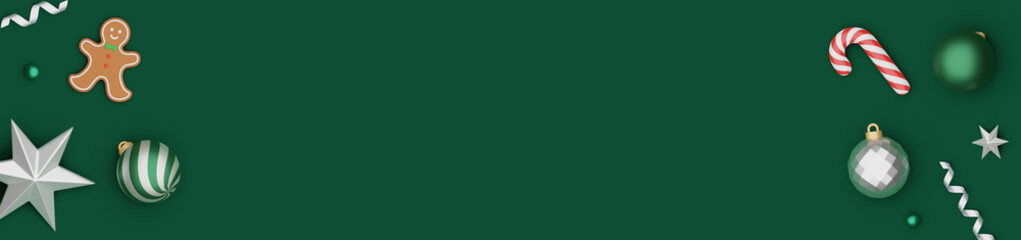 green color christmas hanging banner template