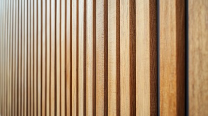 Obraz premium Close-up of a Wooden Wall with Vertical Slats