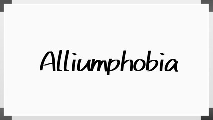 Alliumphobia のホワイトボード風イラスト