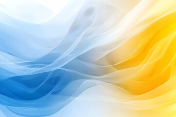 Fototapeta premium Abstract Background with Wavy Lines in Blue and Yellow