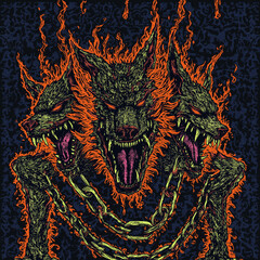 Fototapeta premium Dreaded Monarch of Darkness - Black Metal & Gothic Nightmare Hoodie Design for Fans of the Underground Scene