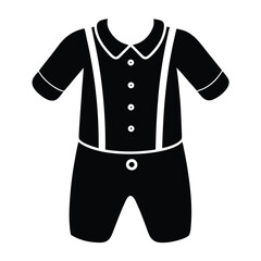 Delightful illustration of a baby boy's formal outfit, featuring an adorable tuxedo design perfect for special occasions. Ideal for fashion enthusiasts and children's apparel inspiration.