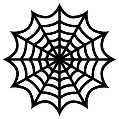 Spider web icon silhouette vector illustration.
