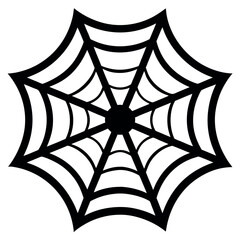 Spider web icon silhouette vector illustration.
