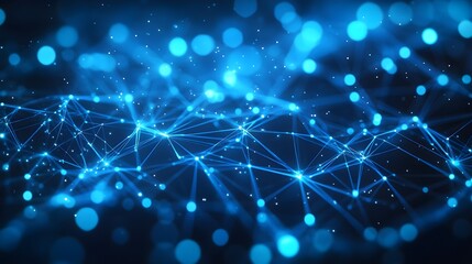 Obraz premium Abstract Blue Network Connection Background