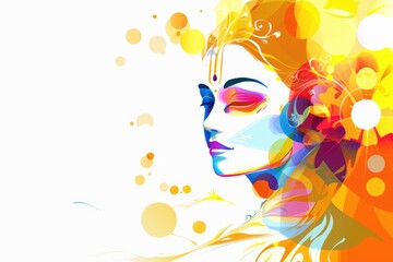 A young woman wearing flowers in her hair, possibly for a special occasion or celebration