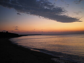 Fototapeta premium beautiful sunset on the sea
