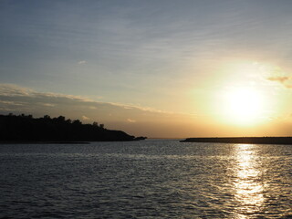 great sunset and ocean