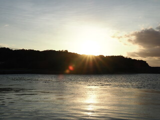 great sunset and ocean