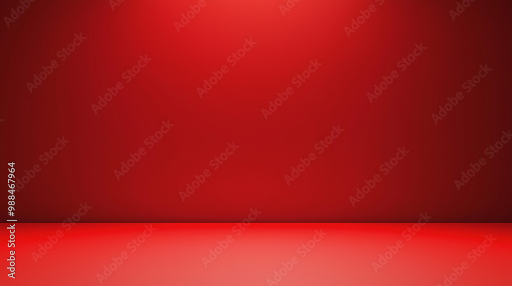Wall mural a solid red background with a subtle gradient from black at the edges to light red in the center. is