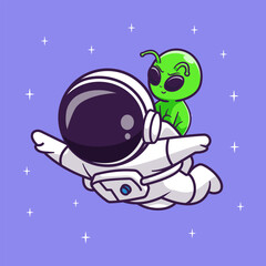 Cute Astronaut Flying With Alien In Space Cartoon Vector Icon
Illustration. Science Technology Icon Concept Isolated
Premium Vector. Flat Cartoon Style