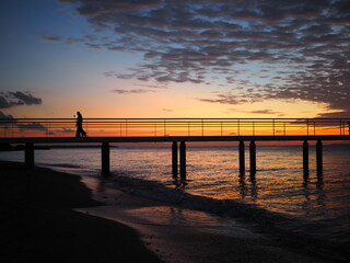 beautiful sunset on the pier