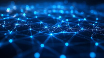 Obraz premium Abstract Blue Network Connections Background